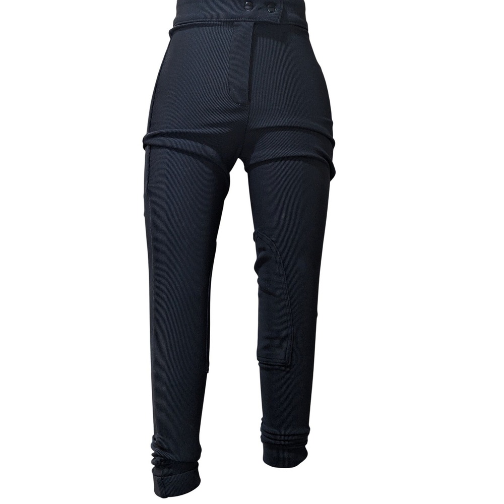 American Apparel Riding Pants XS Stretch Ottoman Rib High Waist Skinny USA Rare
